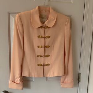 Alberto Makali Peach Blazer with Gold Details/Hardware